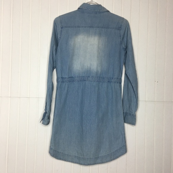7 For All Mankind Light Denim Popover Dress - Picture 7 of 7